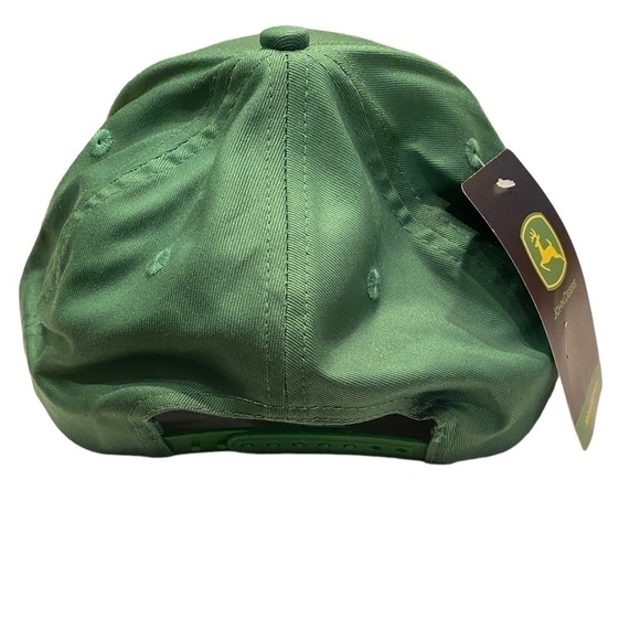 John Deere Hat Green Embroidered Logo Adjustable 5 Panel Baseball Cap Brand New - Picture 4 of 10